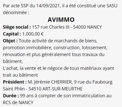 exemple annonce legale nancy 1