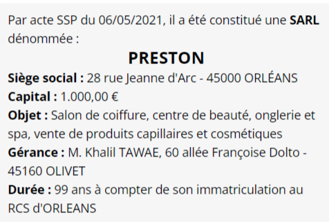 exemple annonce legale orléans 1