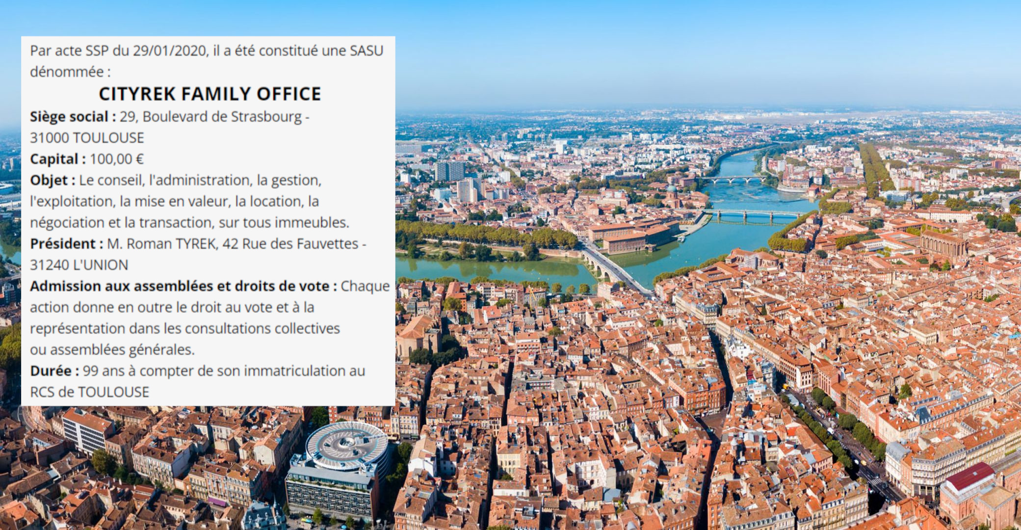 Annonce légale Toulouse