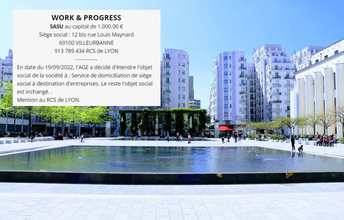 Annonce légale Villeurbanne