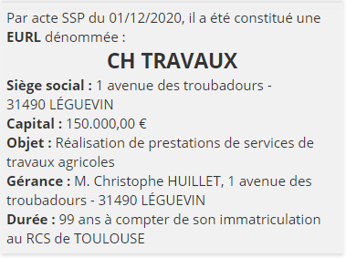 exemple annonce legale creation eurl 4