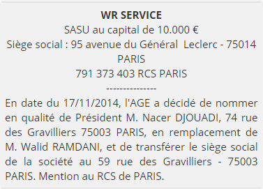 exemple annonce legale changement de gerant 2