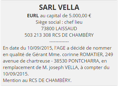exemple annonce legale changement de gerant 3