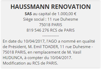 exemple annonce legale changement de pr&eacute;sident 4