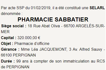 exemple annonce legale creation selarl 3