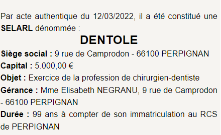 exemple annonce legale creation selarl 4