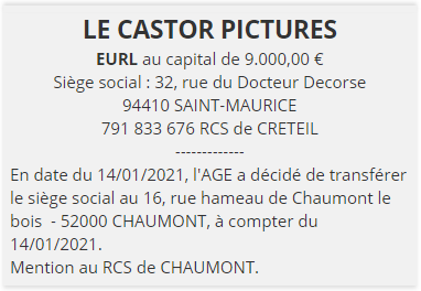 exemple annonce legale transfert si&egrave;ge social 1