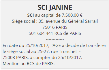 exemple annonce legale transfert si&egrave;ge social 3